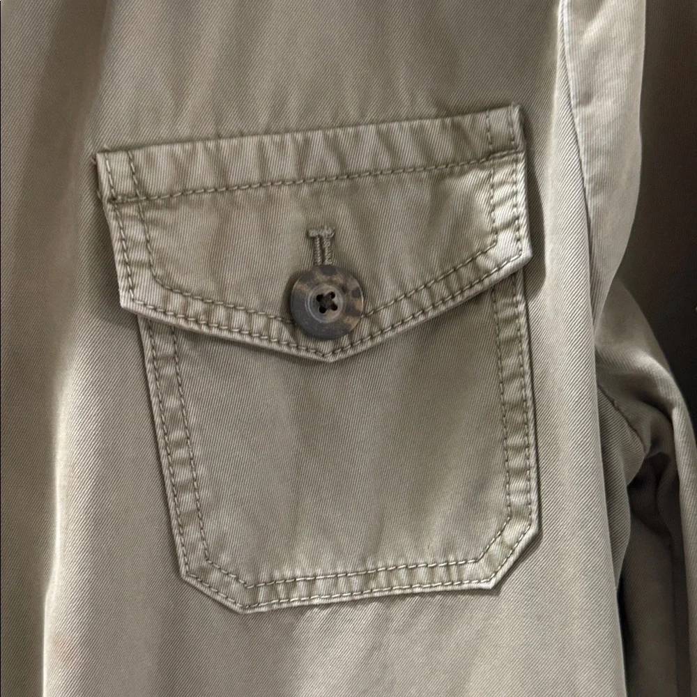Banana Republic Khaki Green Utility Jacket; XS, Like New - Picture 7 of 9